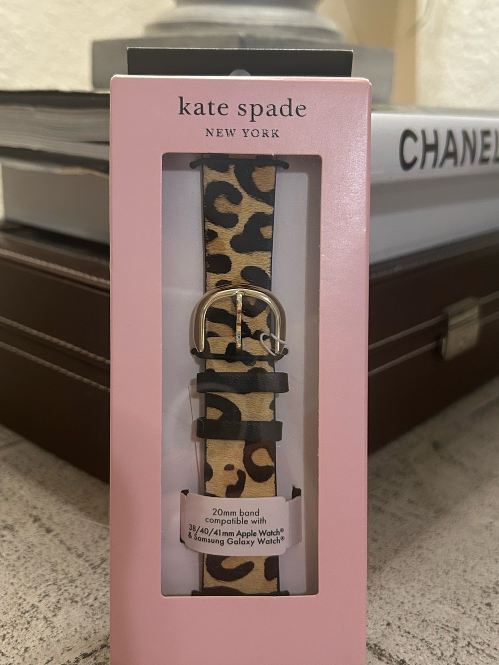 kate spade Leopard Print Watch Band in Tan and Black 38-40-41